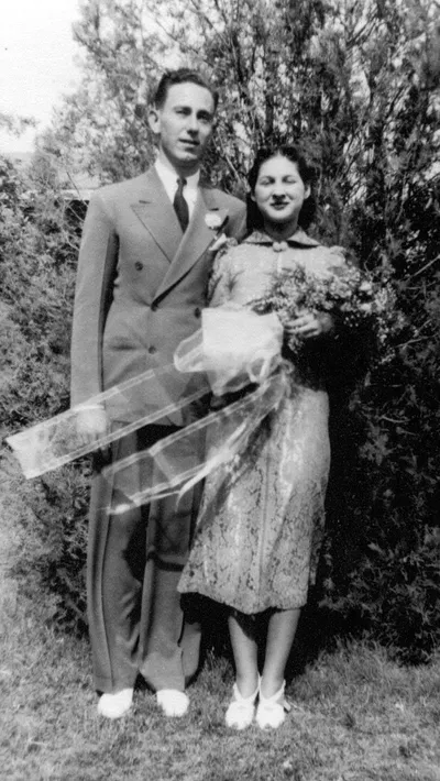 Alvin Ledbetter and bride, c. 1940s