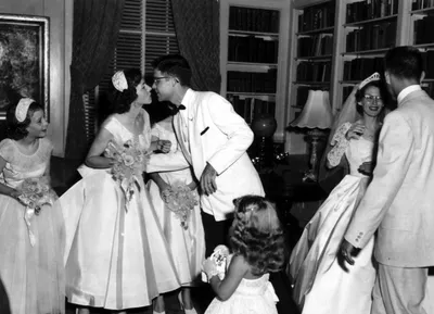 Bill and Barbara Ledbetter wedding, 1955